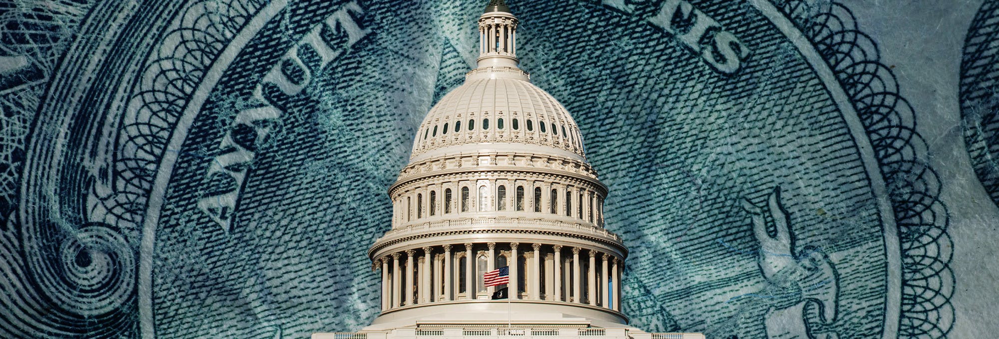 a government building with a dollar background. This represents how to get a grant