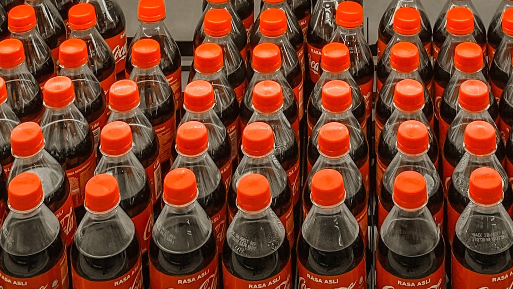 Rows of soda representing a product 